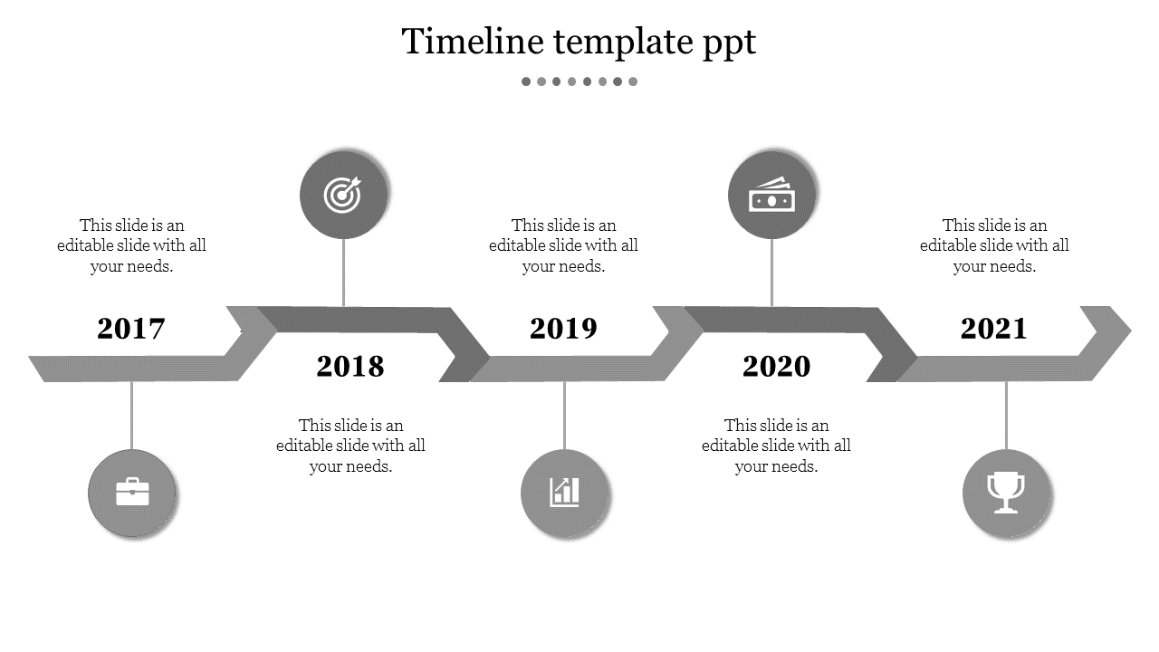 timeline template ppt-Gray